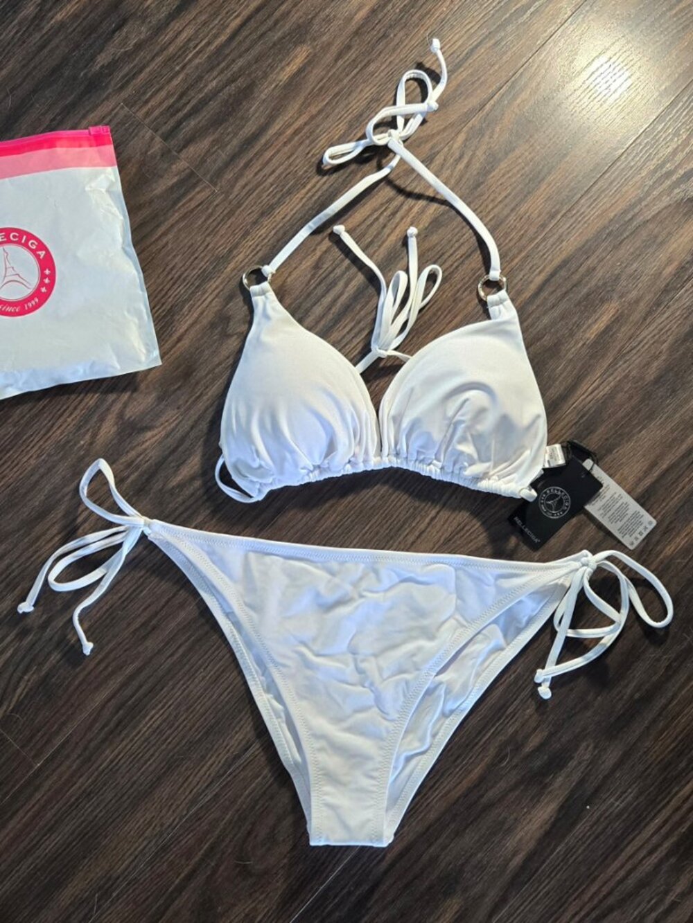 RELLECIGA Classic, Sexy, Two-Piece White String Bikini NWT/SIZE 2X